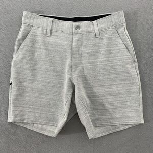 BYLT Shorts Mens 30 Gray Stretch Knit Chino Casual Golf Performance 8 Inseam